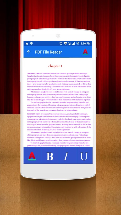 PDF File Reader Screenshot