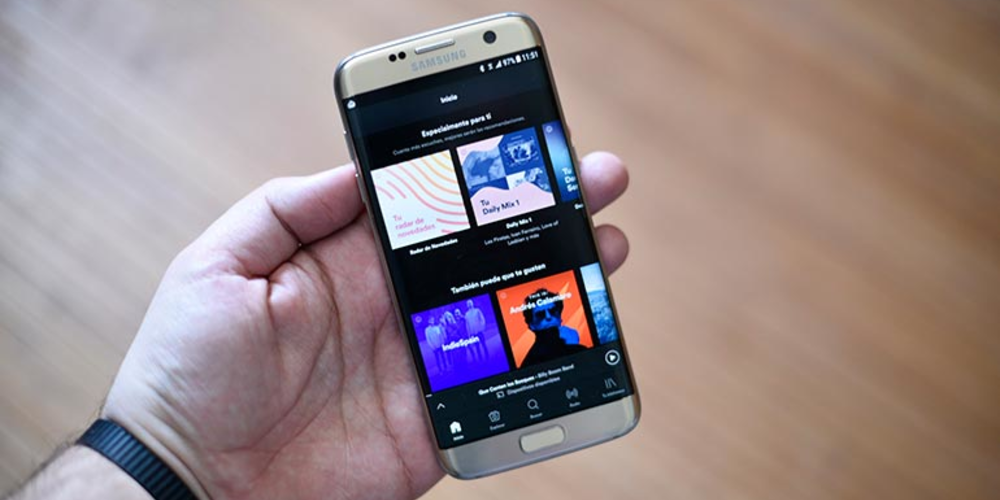 Smartphone with Spotify