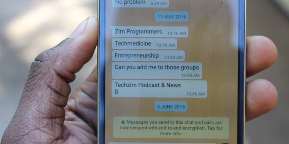 WhatsApp's E2EE smartphone on the hand
